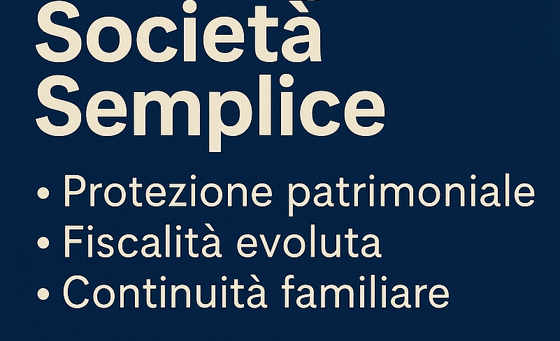 Società semplice per proteggere la continuità con uno sguardo particolare al fisco